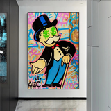 Alec Monopoly Graffiti-Leinwanddruck