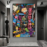 Alec Monopoly Graffiti Money Man Millionaire Canvas Wall Art