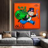 Alec Monopoly Hermes Art - Money Man Canvas Print