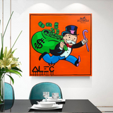 Alec Monopoly Hermes Art – Geldmann-Leinwanddruck