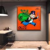 Alec Monopoly Hermes Art - Money Man Impression sur toile