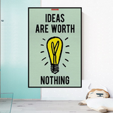 Alec Monopoly Ideas are Worth Nothing, Spielkarten-Leinwandkunst