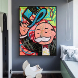 Alec Monopoly Magician Canvas Print Millionaire Art