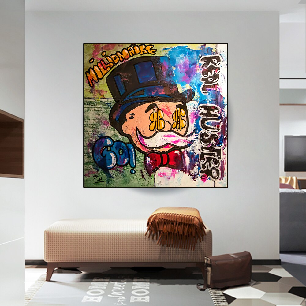 Alec Monopoly Millionaire Hustler Art | Homme de monopole Poster