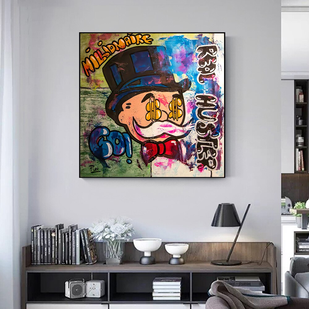 Arte de Alec Monopoly Millonario Hustler | Póster del Hombre Monopoly