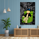 Alec Monopoly Millionaire on Dollars Canvas Print