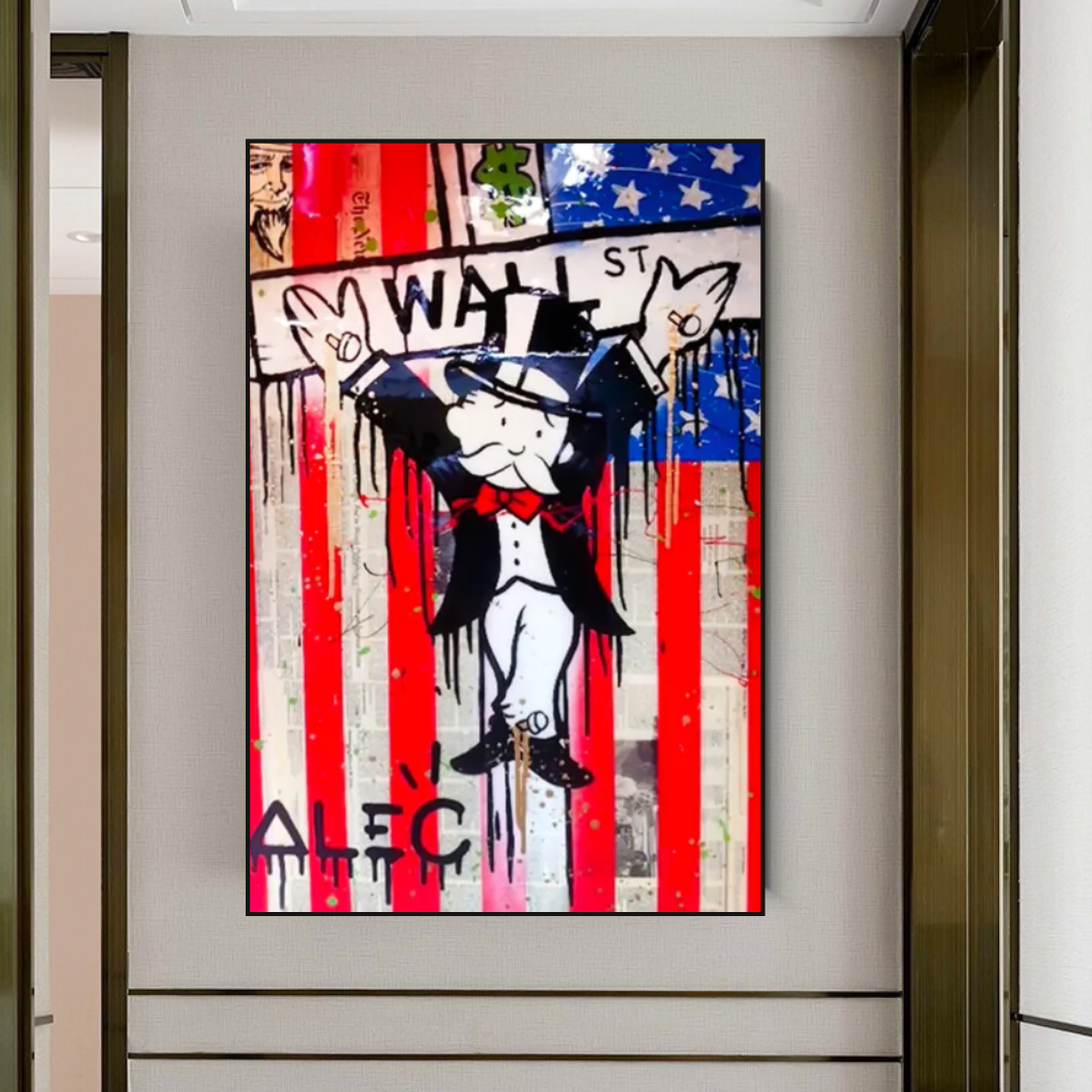 Alec Monopoly Millionaire Wall Street USA Leinwand-Wandkunst