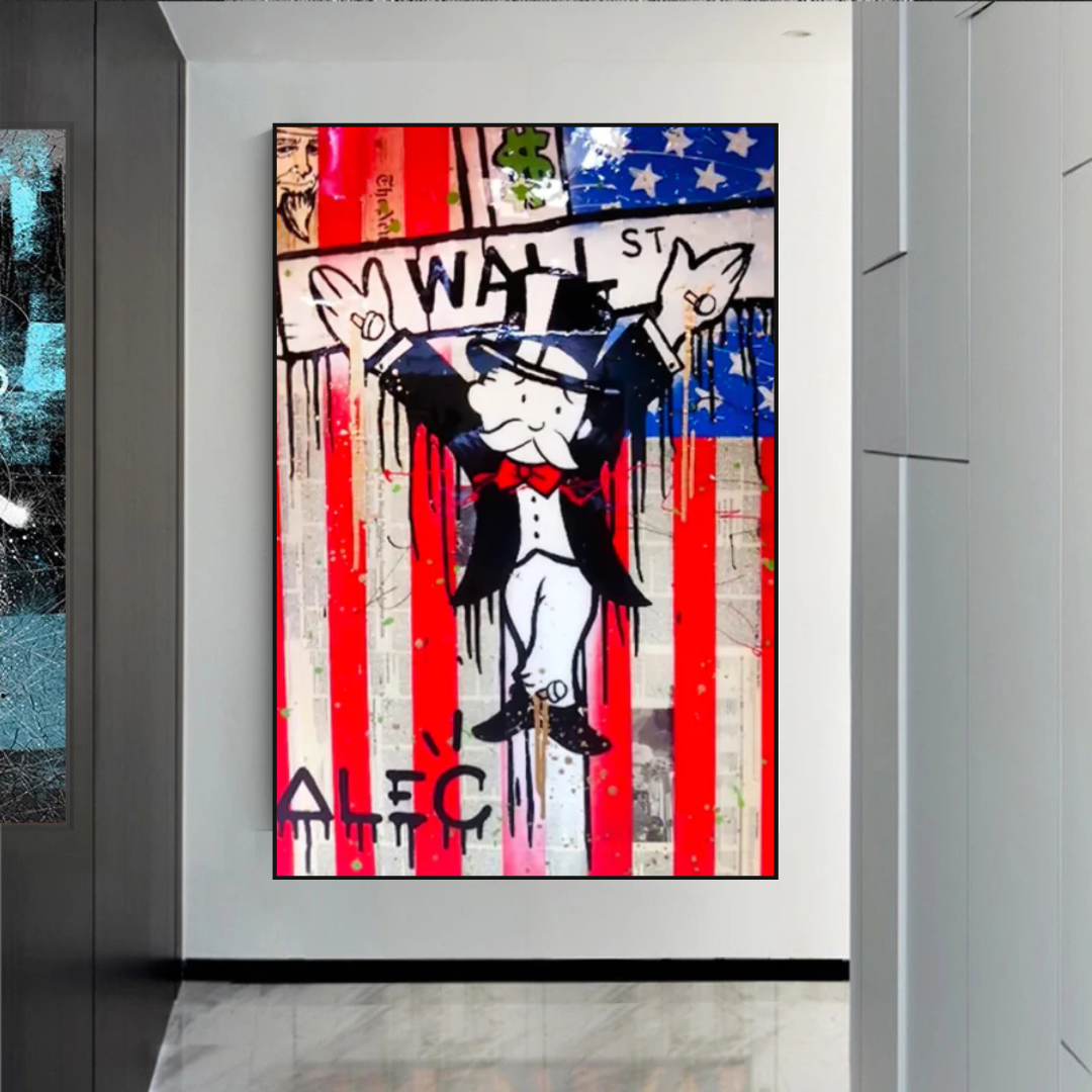 Alec Monopoly Millionaire Wall Street USA Canvas Wall Art