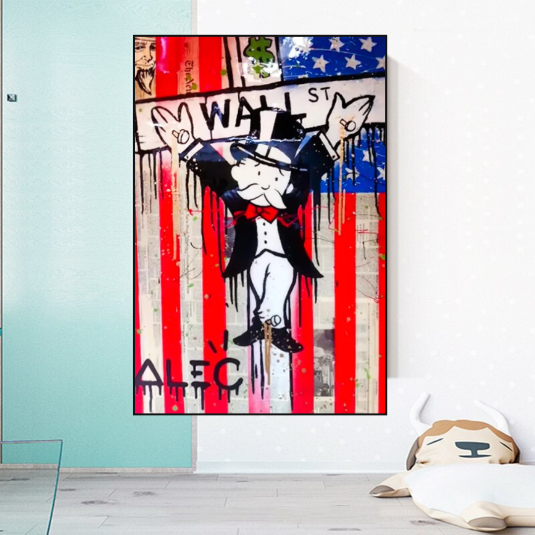 Alec Monopoly Millionaire Wall Street USA Canvas Wall Art