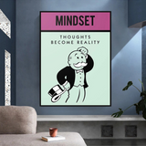 Alec Monopoly Mindset Leinwand-Wandkunst 