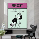 Alec Monopoly Mindset Leinwand-Wandkunst 