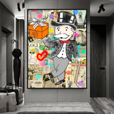 Alec Monopoly Money Gift Prints Newspaper Canvas Print