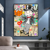 Alec Monopoly Money Gift Prints Zeitungs-Leinwanddruck