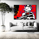 Alec Monopoly Money Man Gangster Scarface Canvas Wall Art