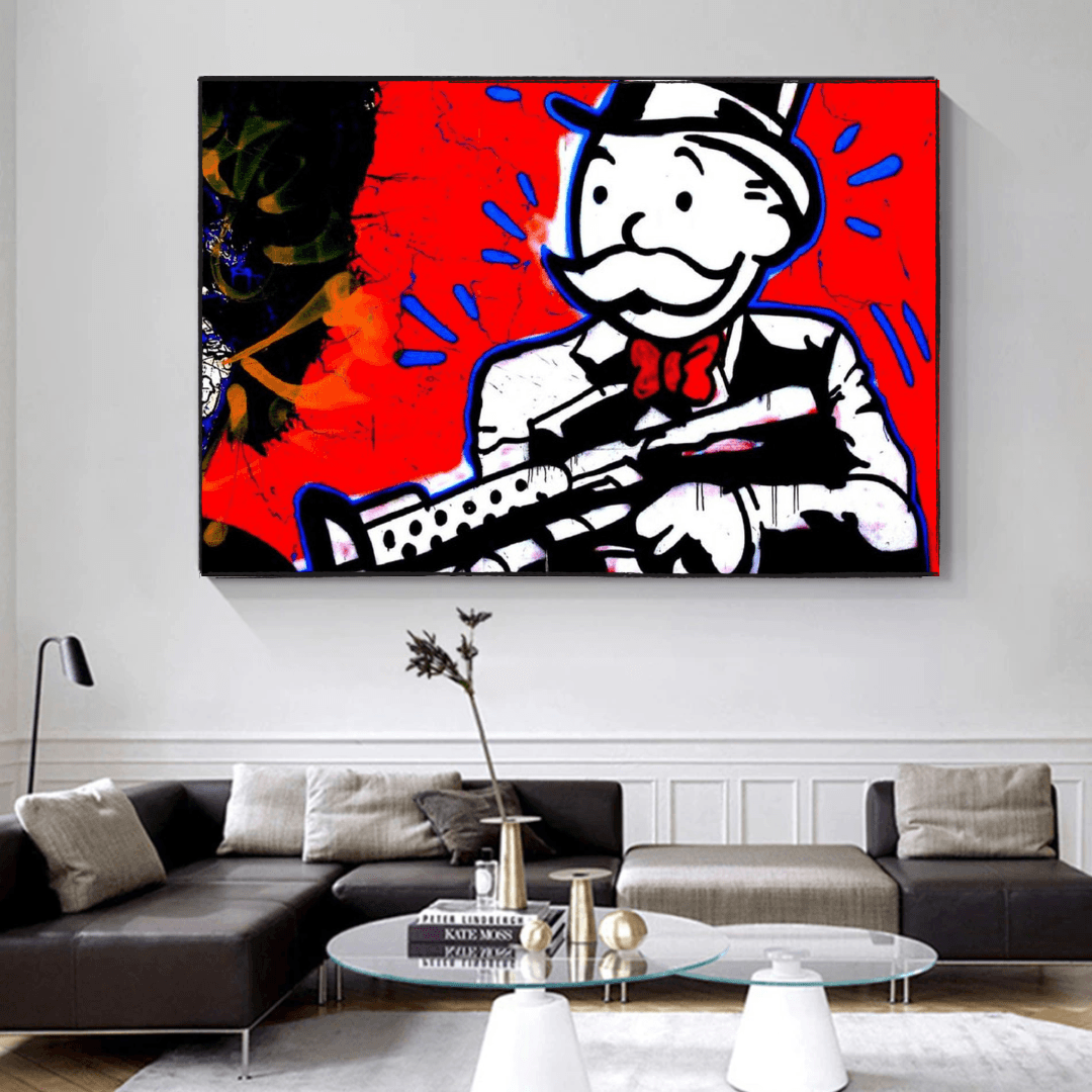 Alec Monopoly Money Man Gangster Scarface Canvas Wall Art