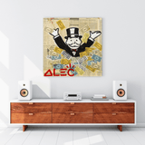 Alec Monopoly Money Man Millionaire Leinwand-Wandkunst