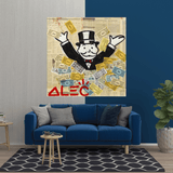 Alec Monopoly Money Man Millionaire Canvas Wall Art