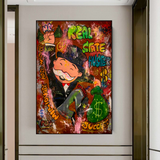 Alec Monopoly Money Man Real Estate Hustler Leinwanddruck