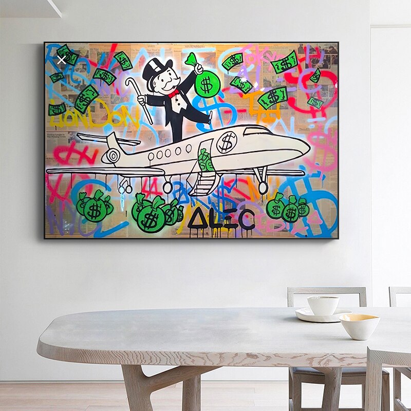 Alec Monopoly Private Jet Canvas Print