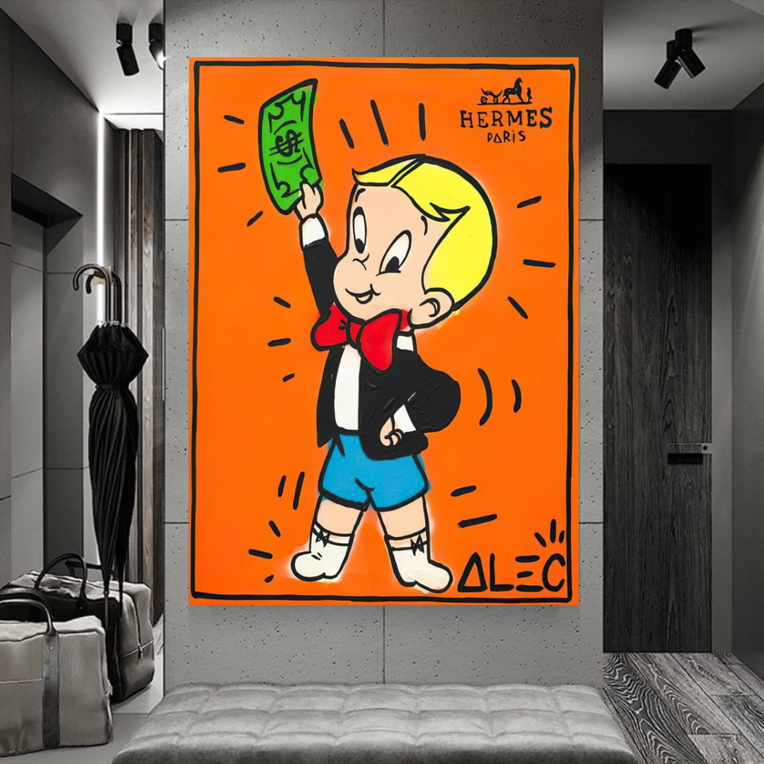 Alec Monopoly Richie Rich Money Man Canvas Print