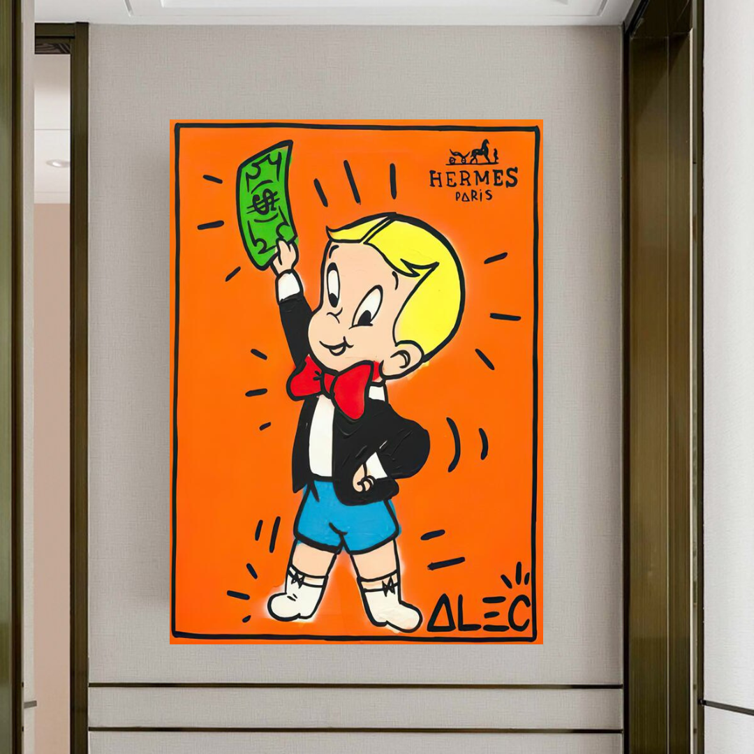 Alec Monopoly Richie Rich Money Man Canvas Print