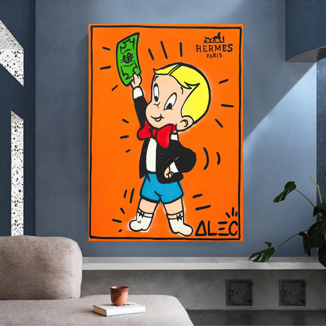 Alec Monopoly Richie Rich Money Man Canvas Print