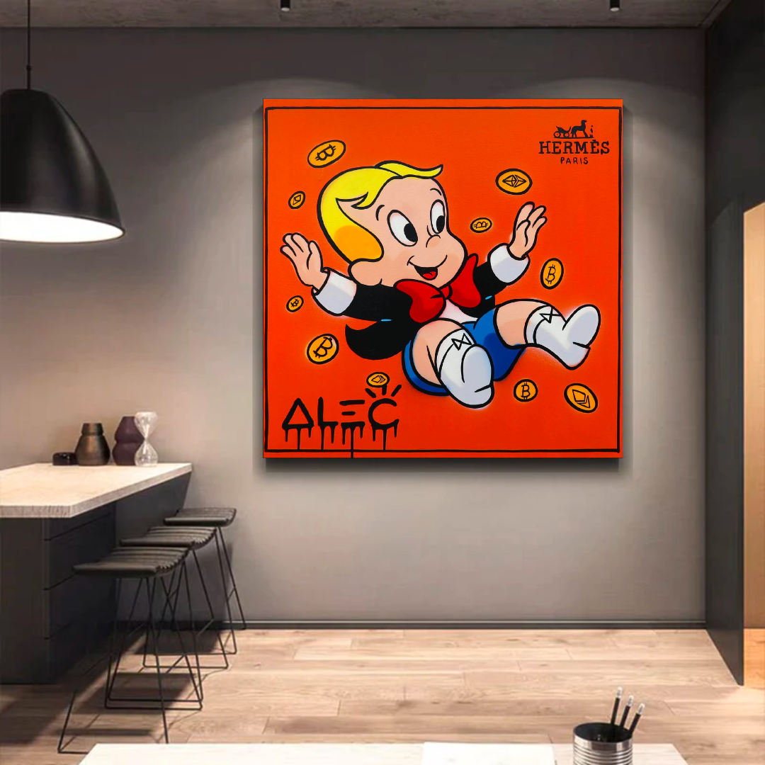 Alec Monopoly Richie Rich Money Man Canvas Print