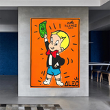 Alec Monopoly Richie Rich Money Man Canvas Print