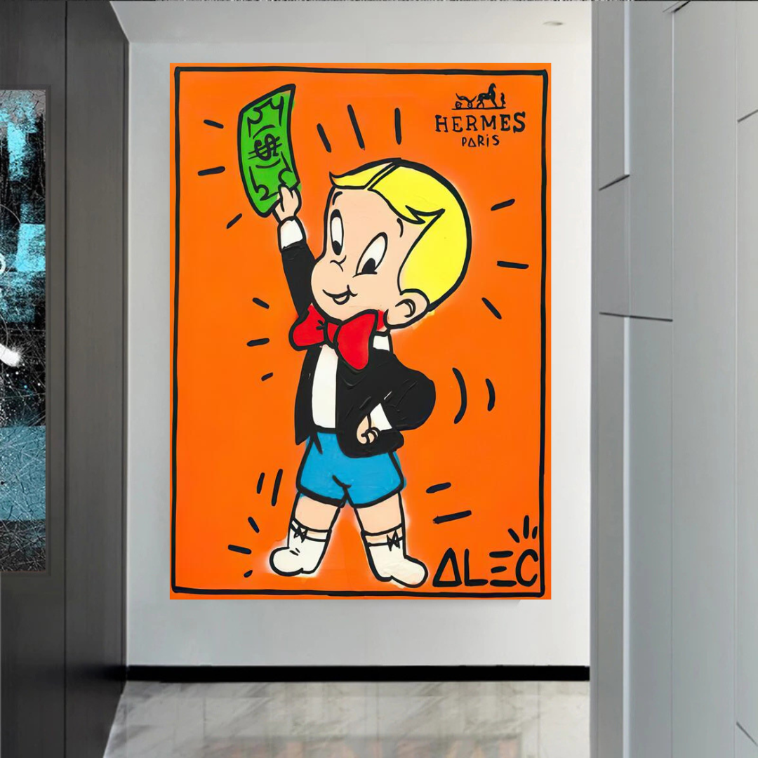 Alec Monopoly Richie Rich Money Man Canvas Print