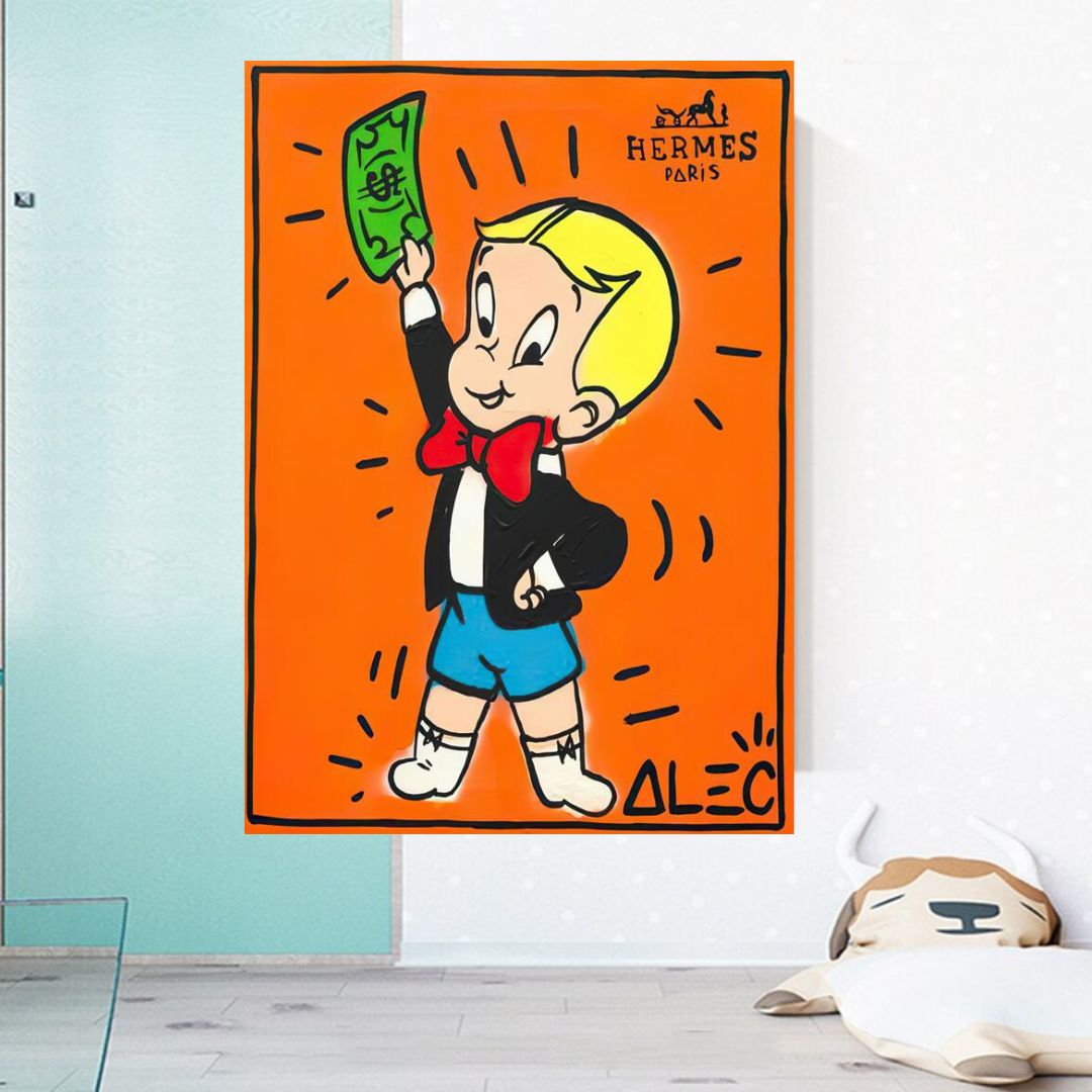 Alec Monopoly Richie Rich Money Man Canvas Print