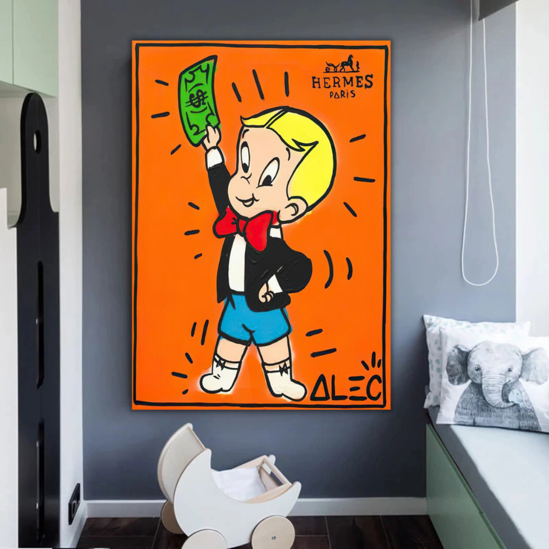 Alec Monopoly Richie Rich Money Man Canvas Print