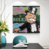 Alec Monopoly Rolex Money Man Canvas Print