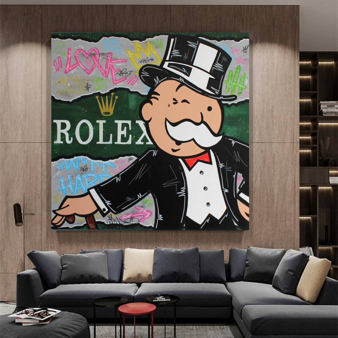 Alec Monopoly Rolex Money Man Impression sur toile