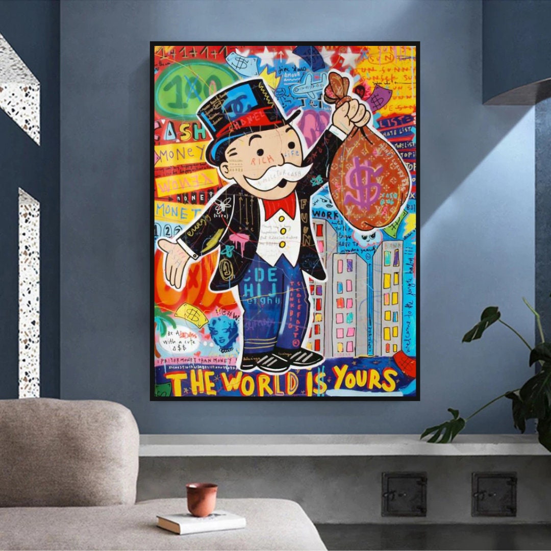 Alec Monopoly The World is Yours Canvas Print