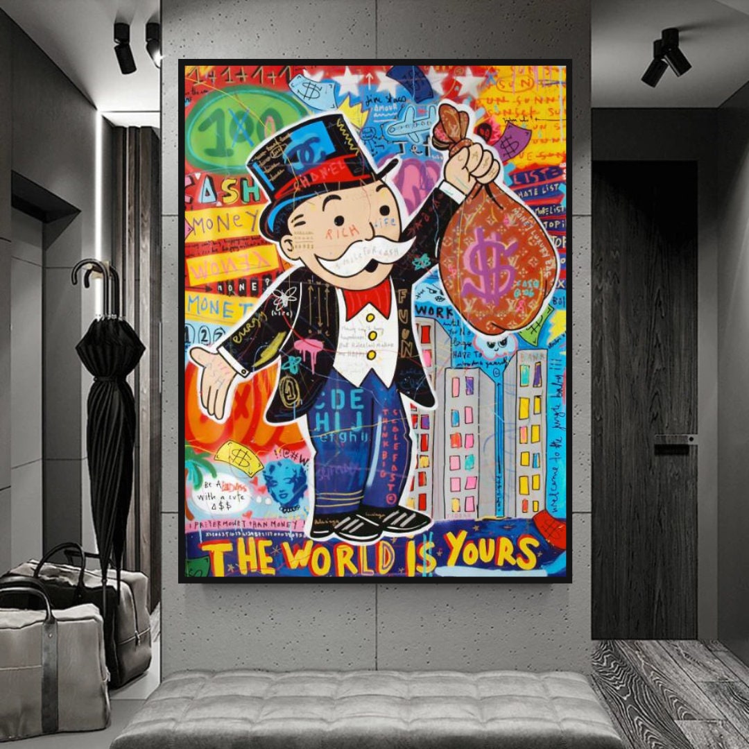 Alec Monopoly The World is Yours Leinwanddruck