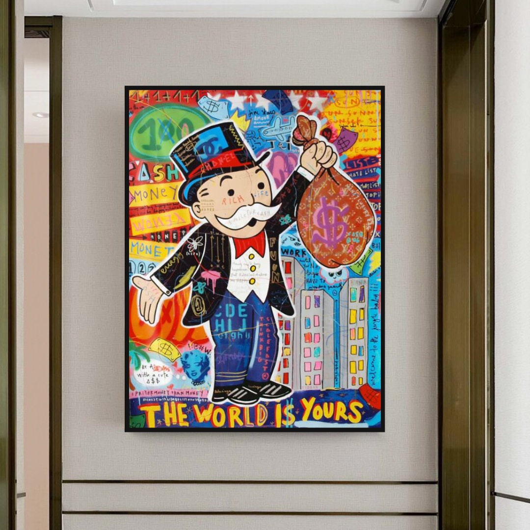 Alec Monopoly The World is Yours Canvas Print