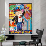 Alec Monopoly The World is Yours Canvas Print