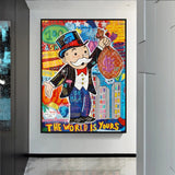 Alec Monopoly The World is Yours Canvas Print