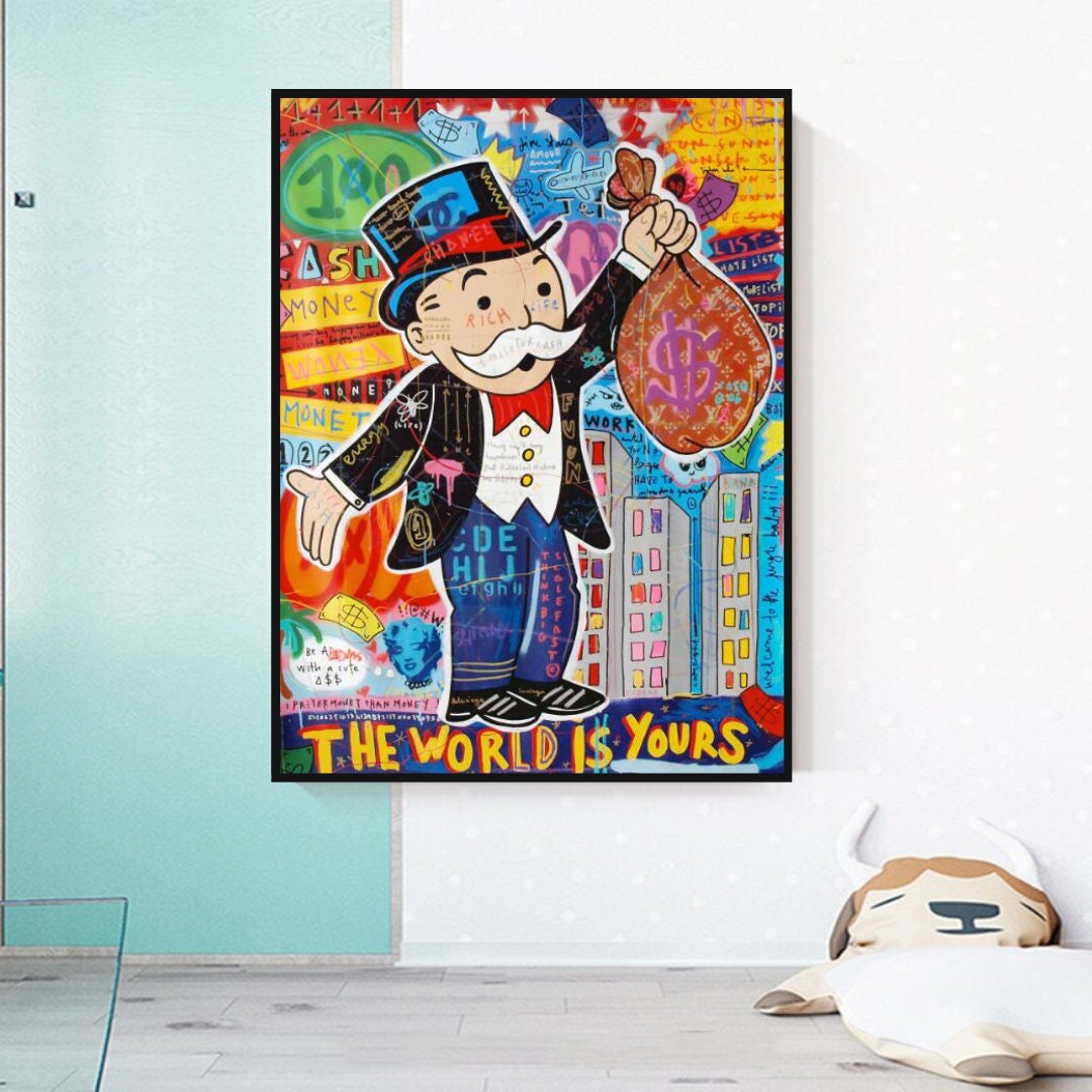 Alec Monopoly The World is Yours Leinwanddruck