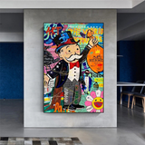 Alec Monopoly El Mundo es Tuyo Bolsa de Dinero Arte de Pared en Lienzo