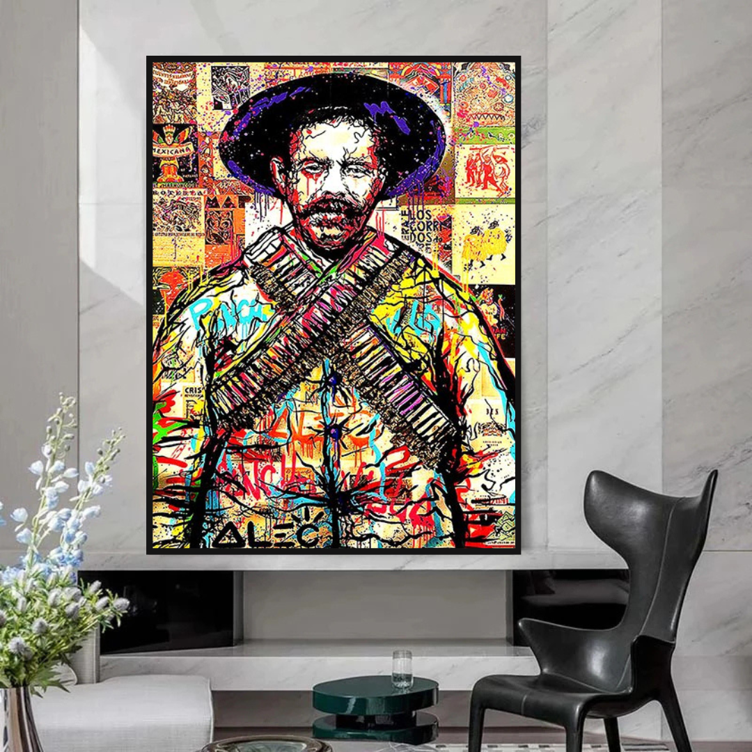 Alec Pancho Villa Mexican General Pop Canvas Wall Art