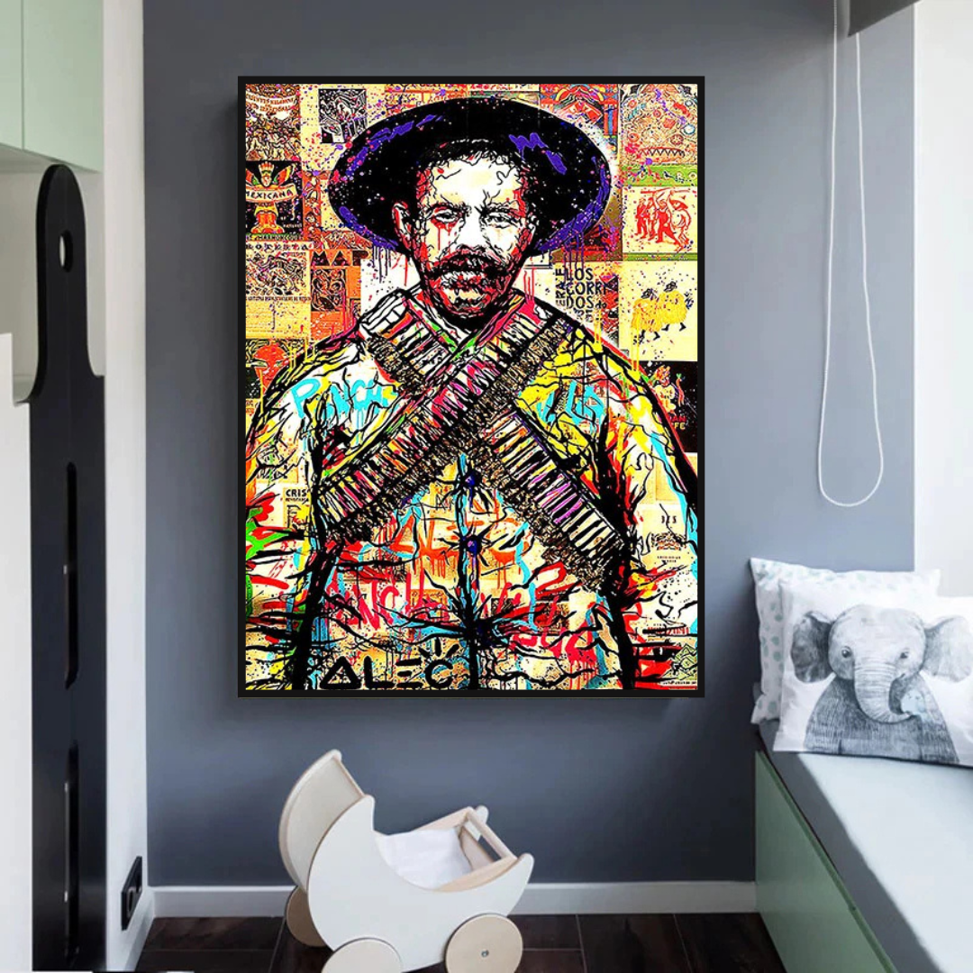 Alec Pancho Villa Mexican General Pop Canvas Wall Art