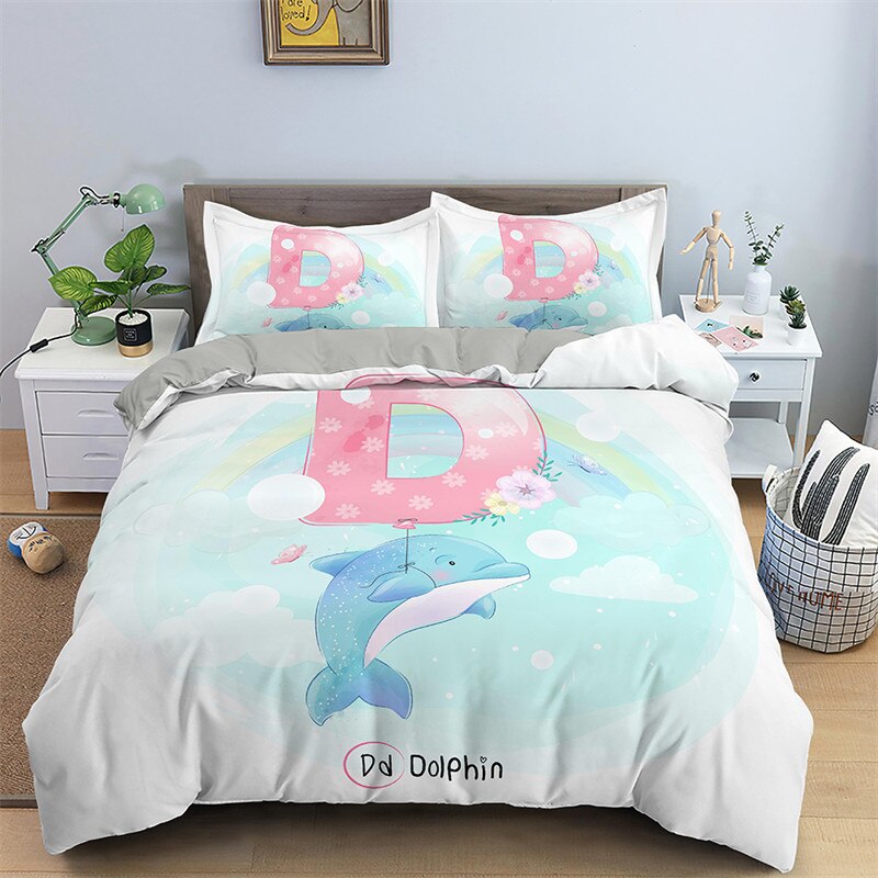 Alphabet Bedding Set - Letter D for Dolphin - Kids Bedding