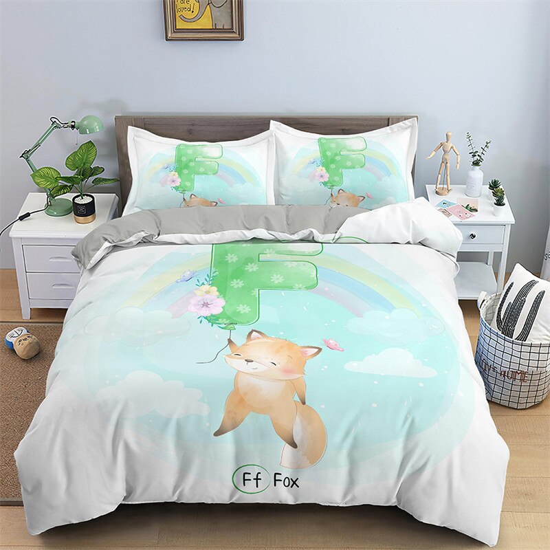 Alphabet Bedding Set - Letter F for Fox - Kids Bedding