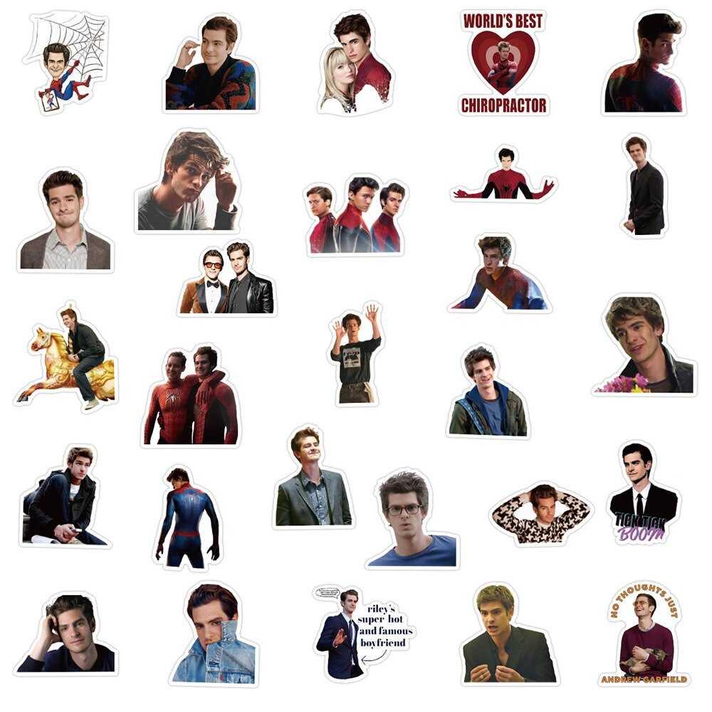 Movie Star Andrew Garfield Stickers Pack | Famous Bundle Stickers | Waterproof Bundle Stickers