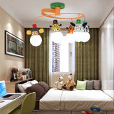 Lampe à suspension LED animaux pour chambre d'enfants