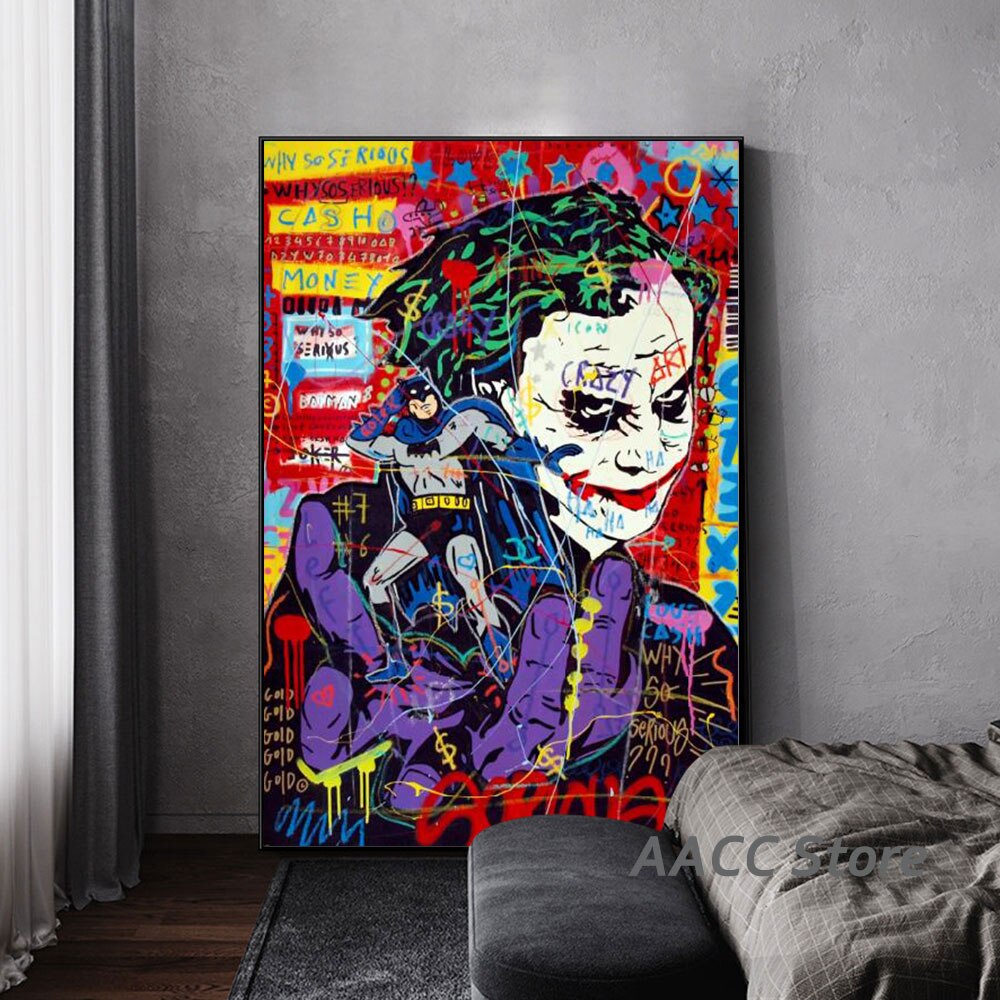 Anime Style Graffiti Art Joker Canvas Wall Art