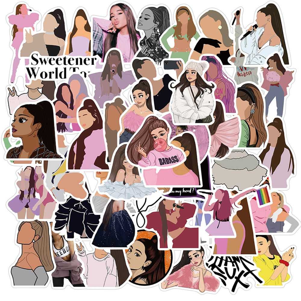 Ariana Grande Singer Stickers DIY Skateboard Fridge Guitar Travel Motorcycle Waterproof Graffiti Sticker Cool Gift