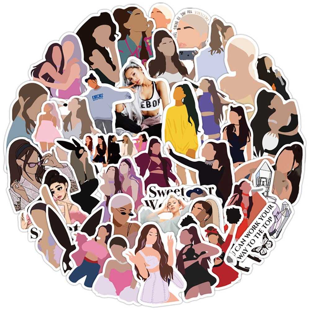 Ariana Grande Singer Stickers Pack | Famous Bundle Stickers | Waterproof Bundle Stickers