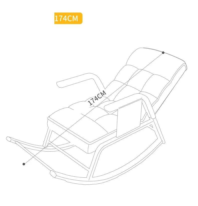 Armlehne Moderner Vintage Merged Schaukelstuhl 